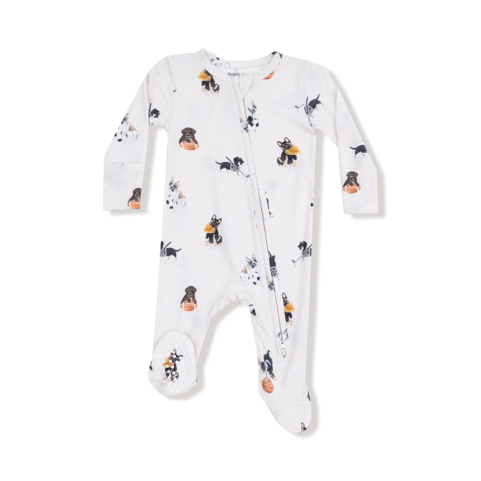 Sporty Puppies Two-Way Zipper Footie