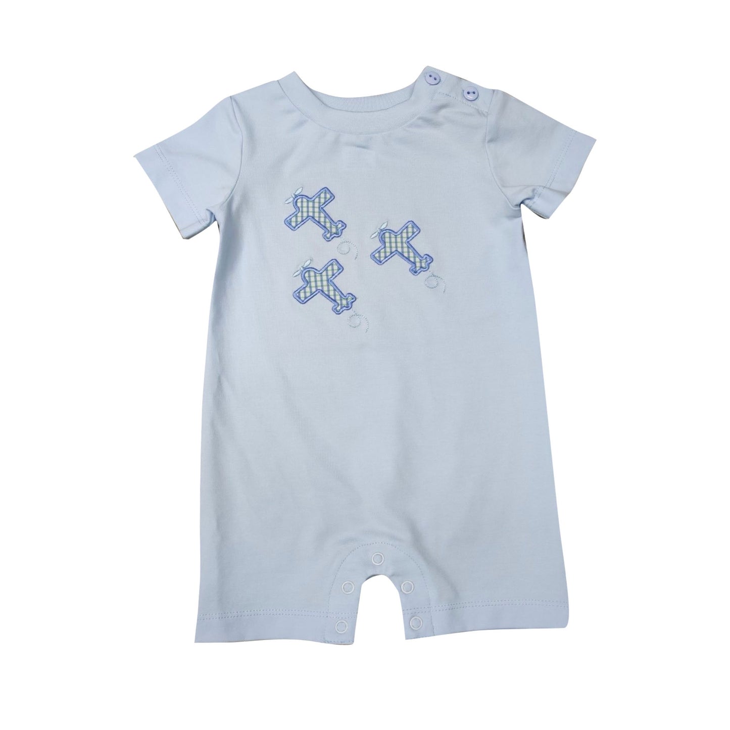 Airplane Appliqué Boy’s Romper