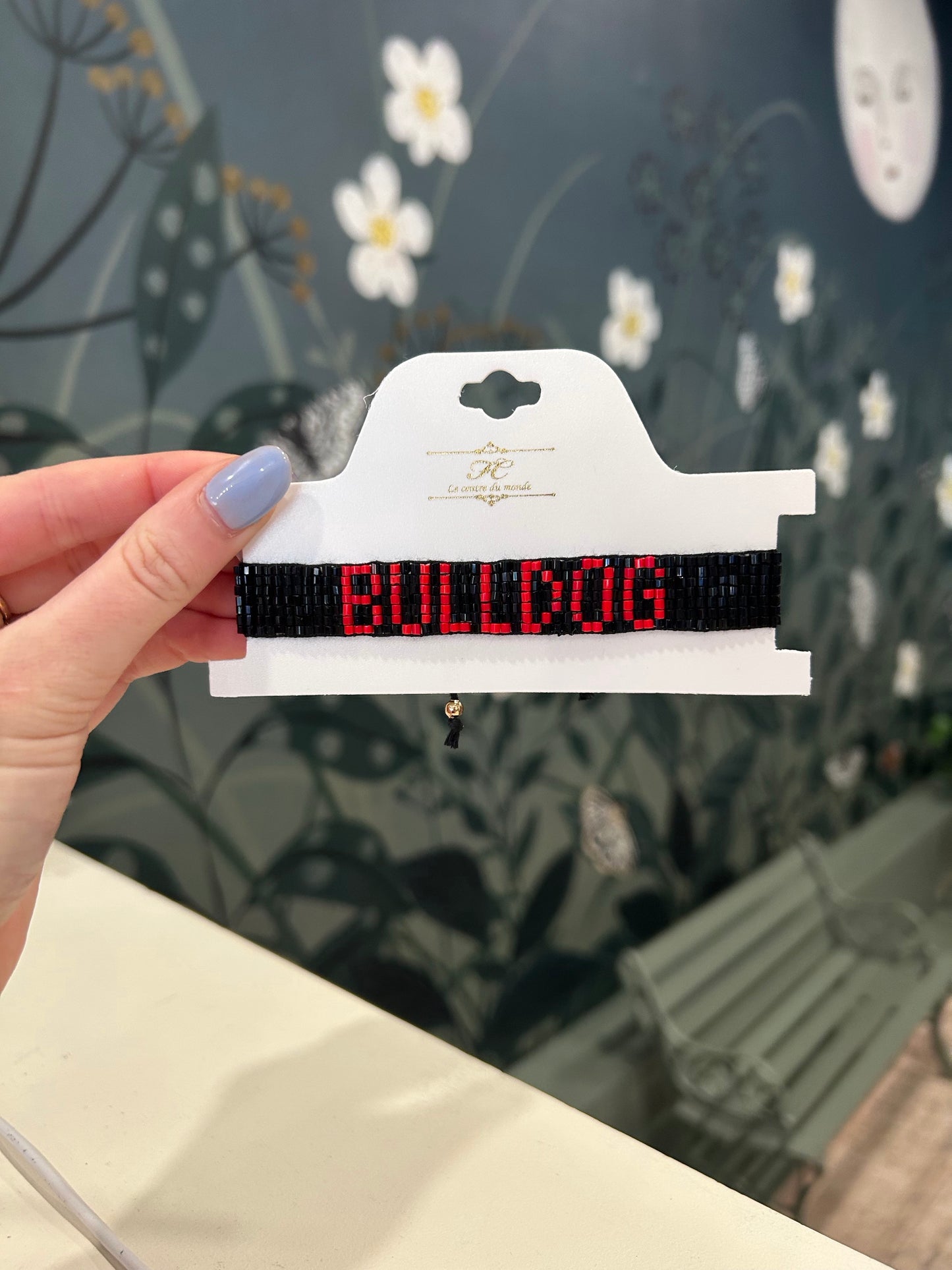 Bulldog Beaded Bracelet