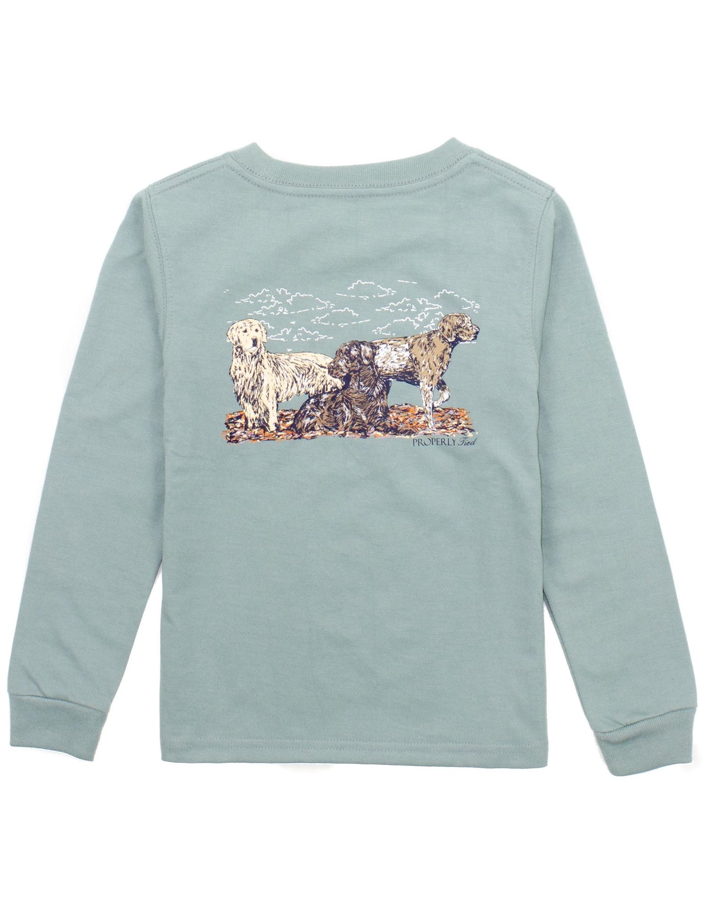 Boys Hunting Dogs Long Sleeve Tee