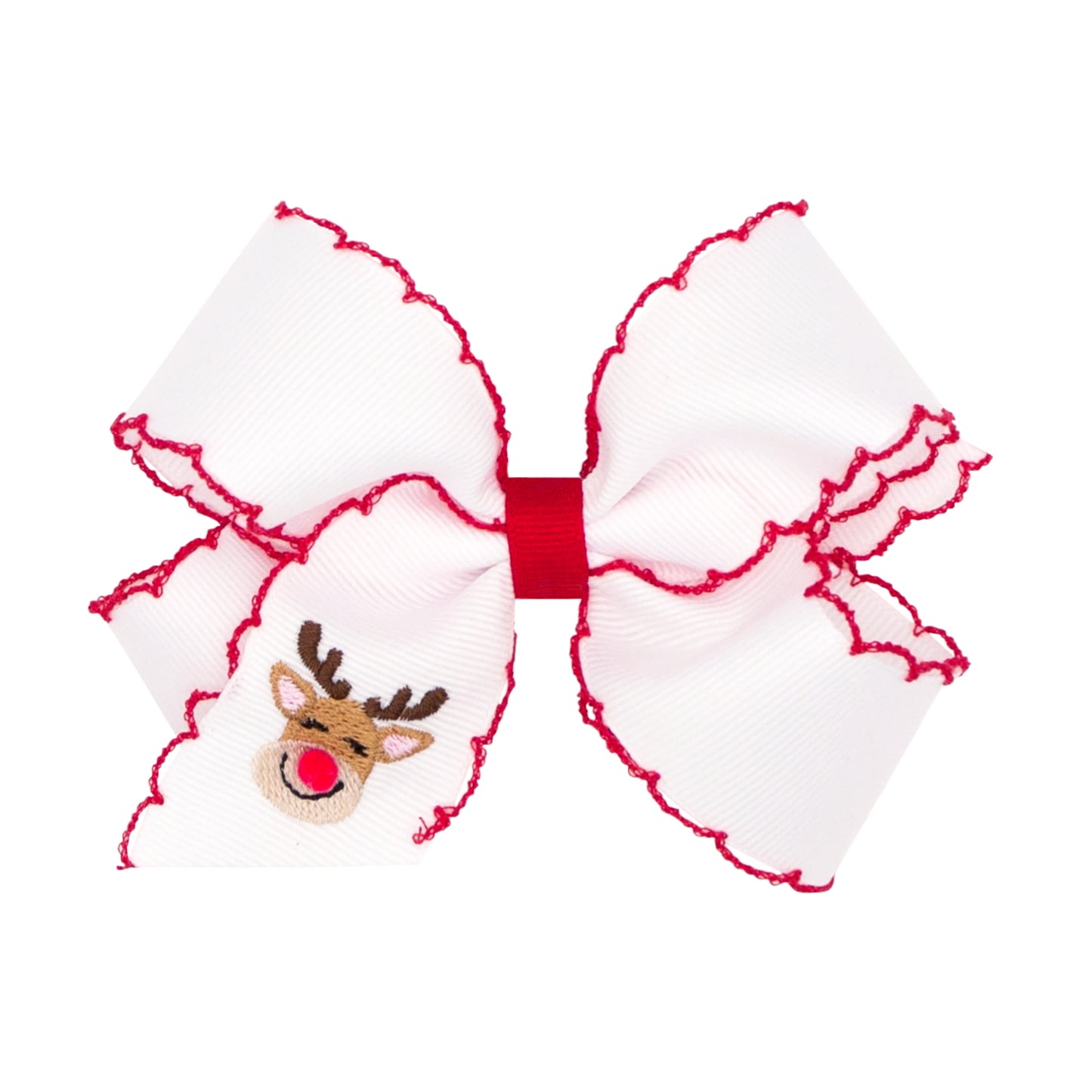 Reindeer Embroidered Bow