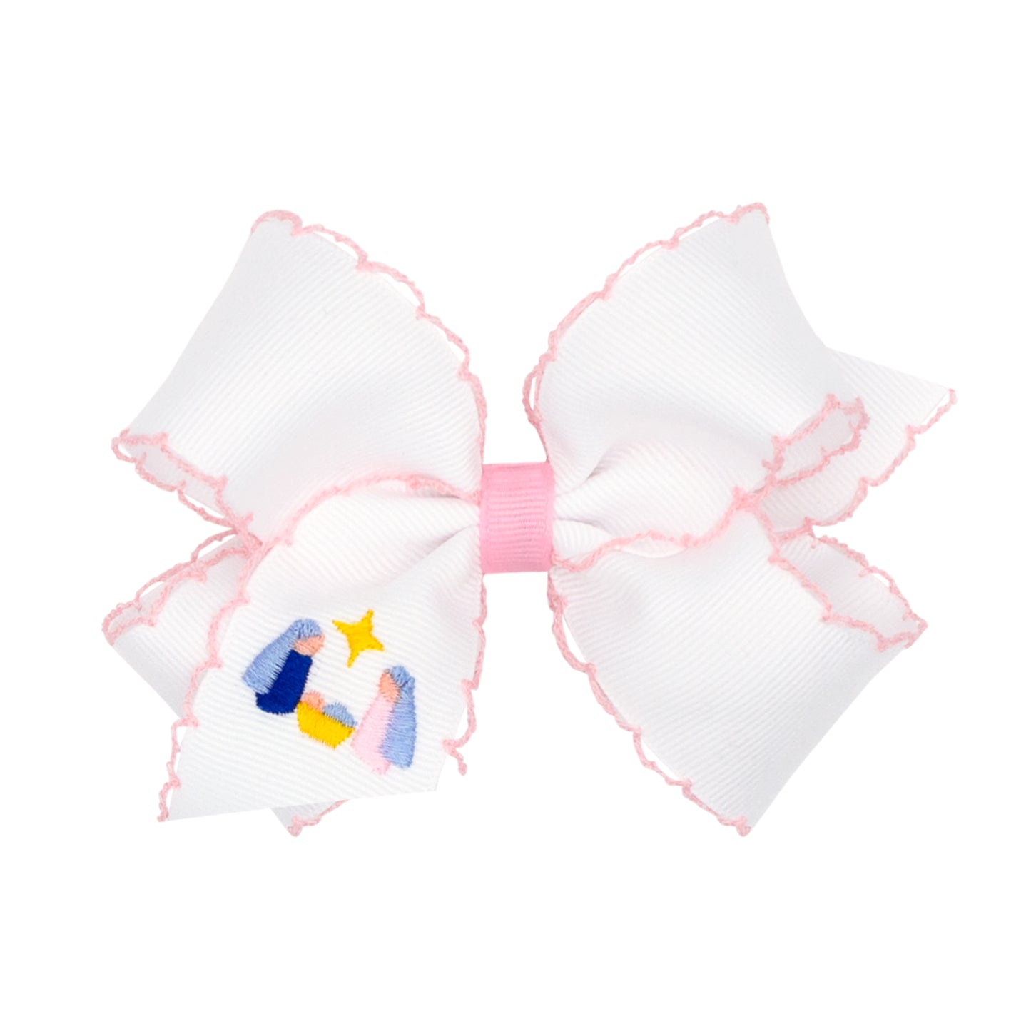 Nativity Embroidered Bow