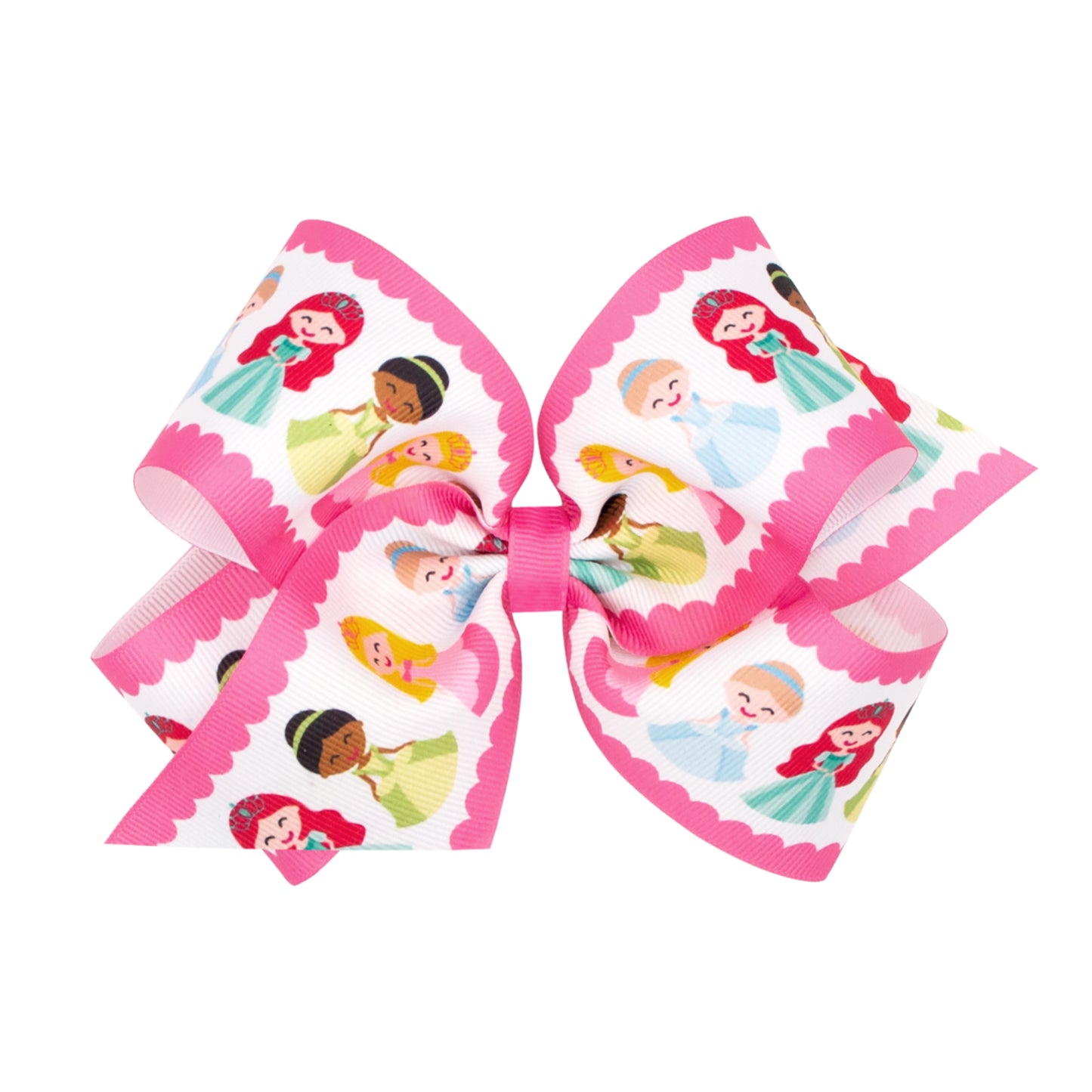 Princess Border Grosgrain Hair Bow