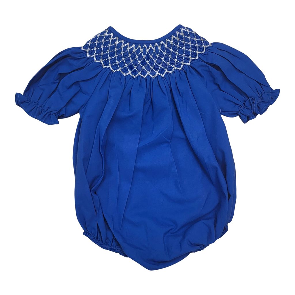 Catherine Royal Blue Bubble Pearl Smocking