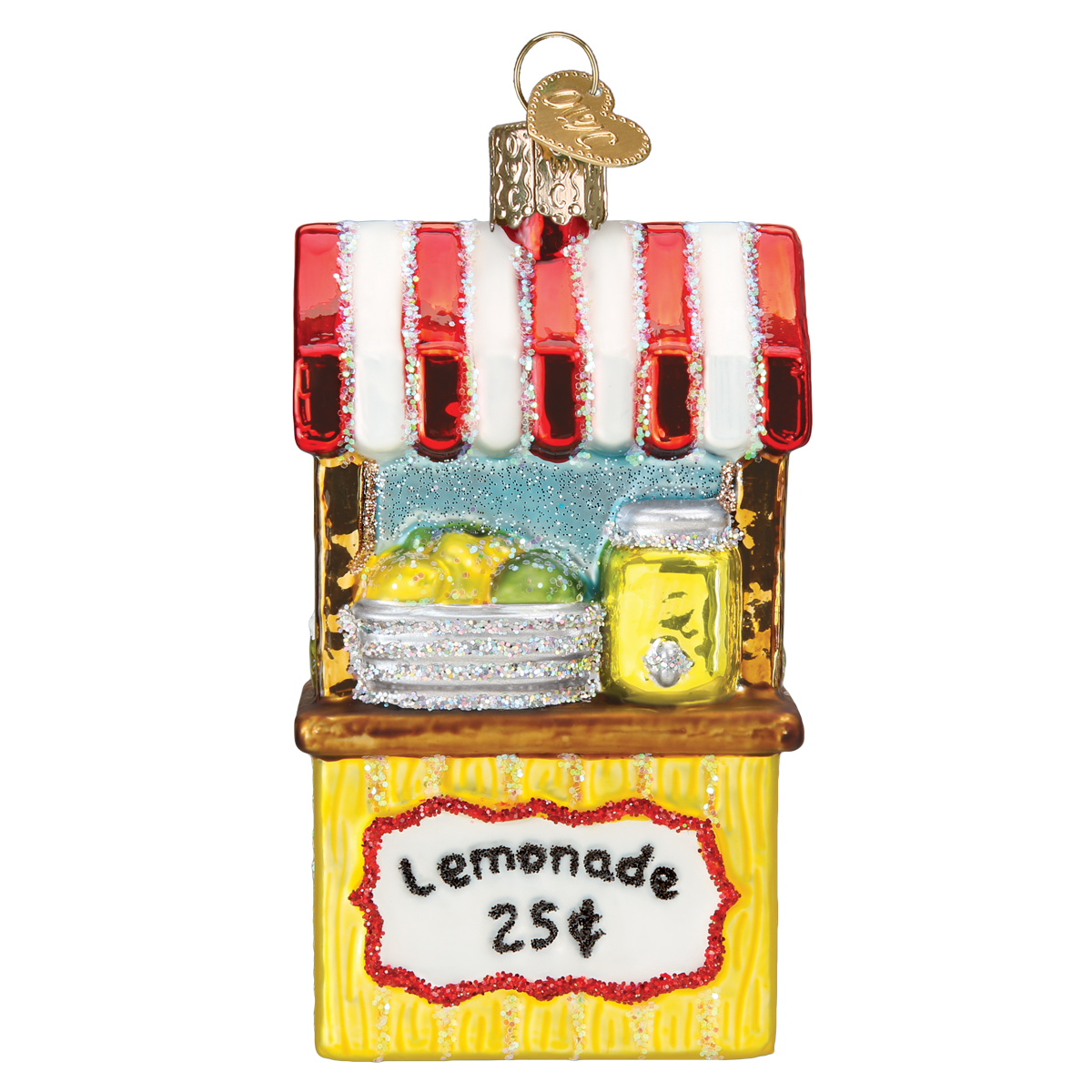 Lemonade Stand Glass Ornament