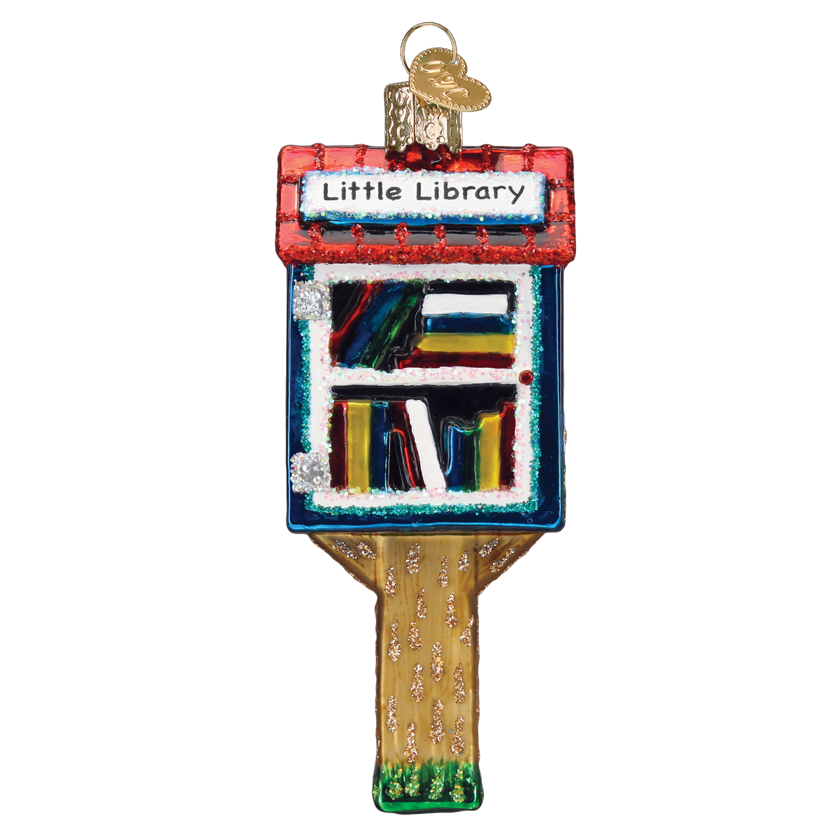 Little Library Glass Ornament
