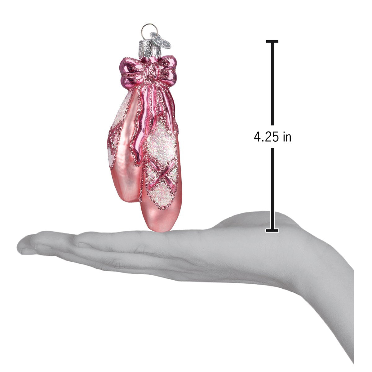 Ballet Shoes Glass Ornament