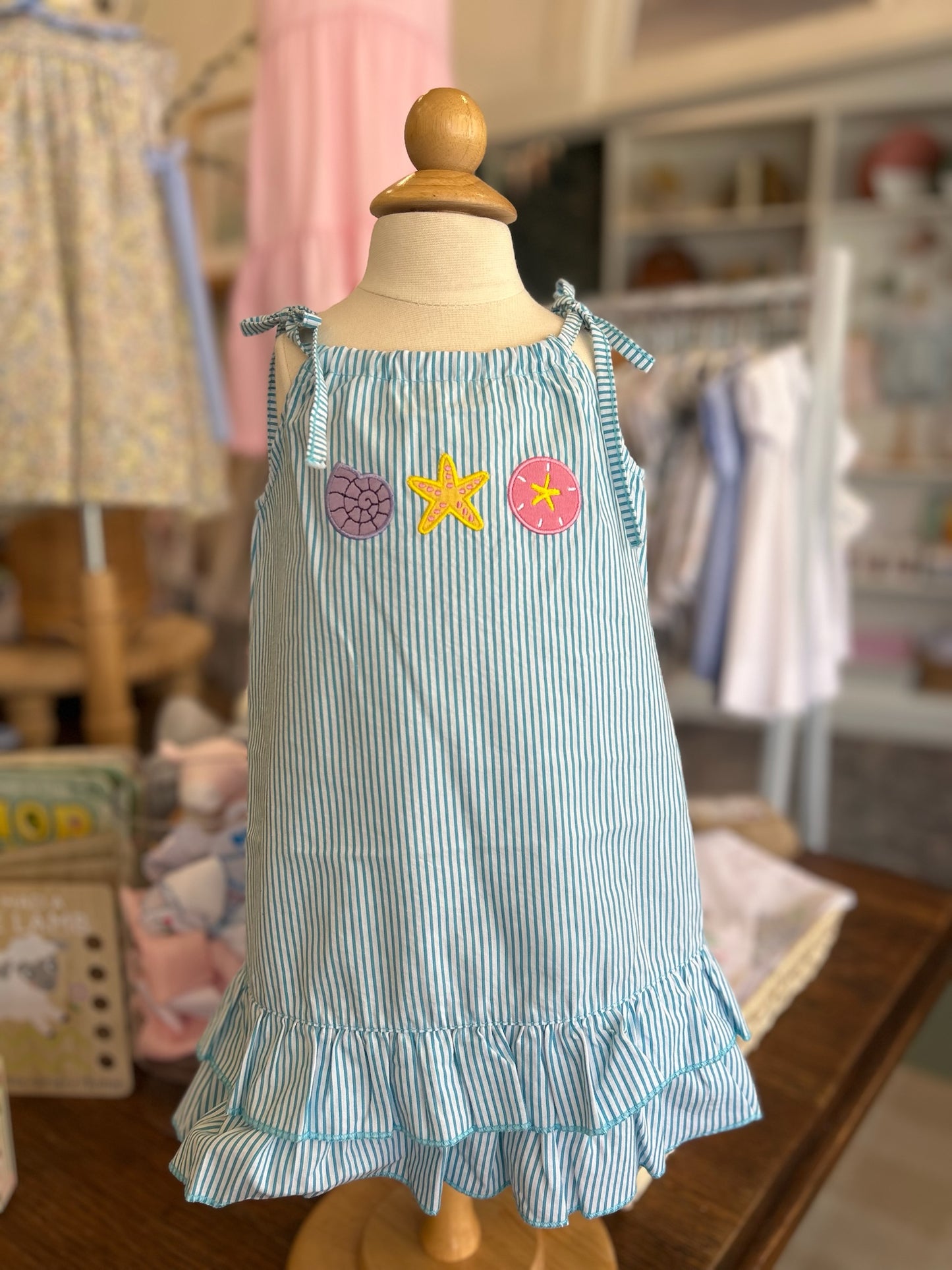 Sea Shell Tie-Strap Sundress