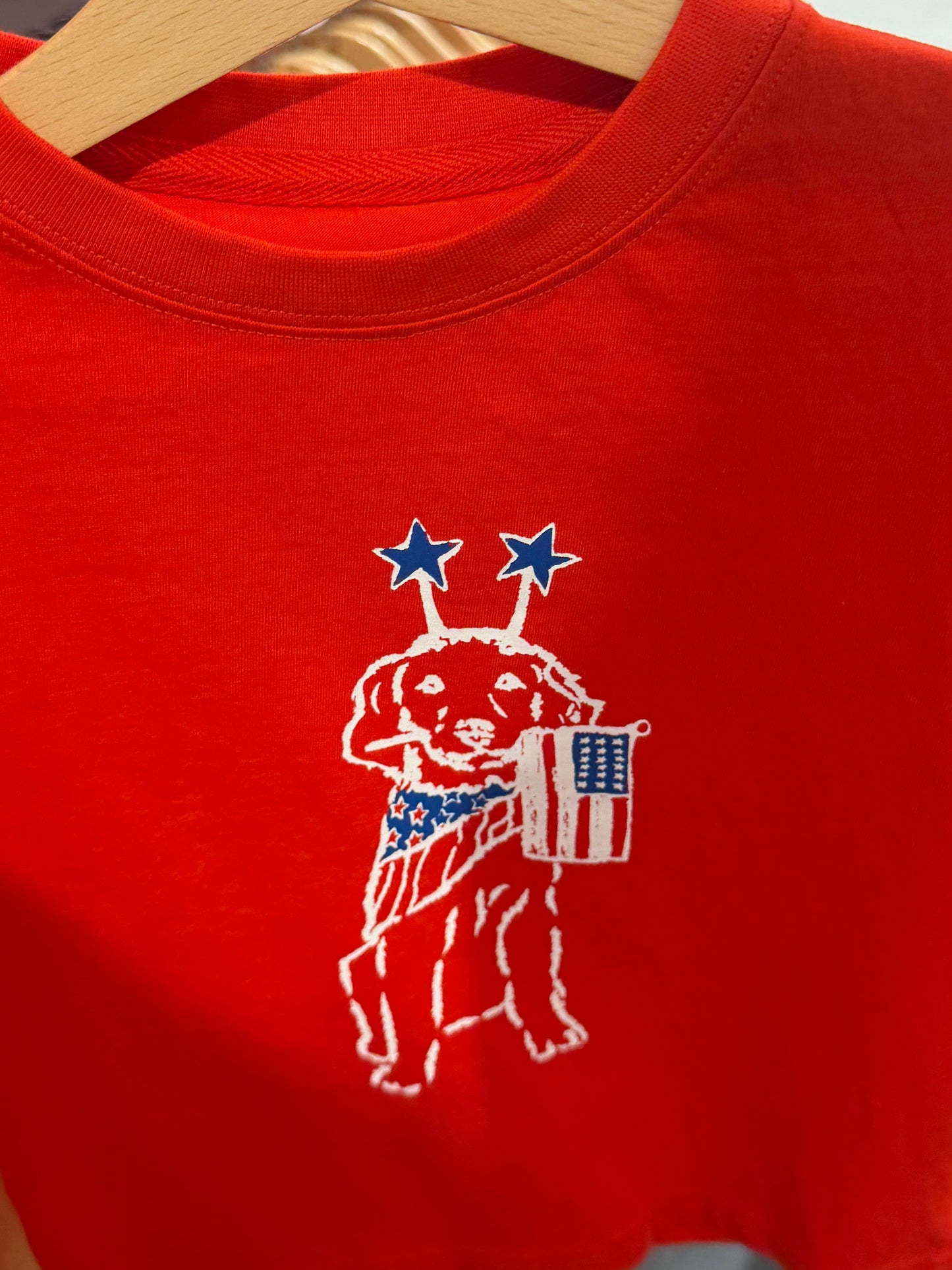Red Patriotic Dog T-Shirt