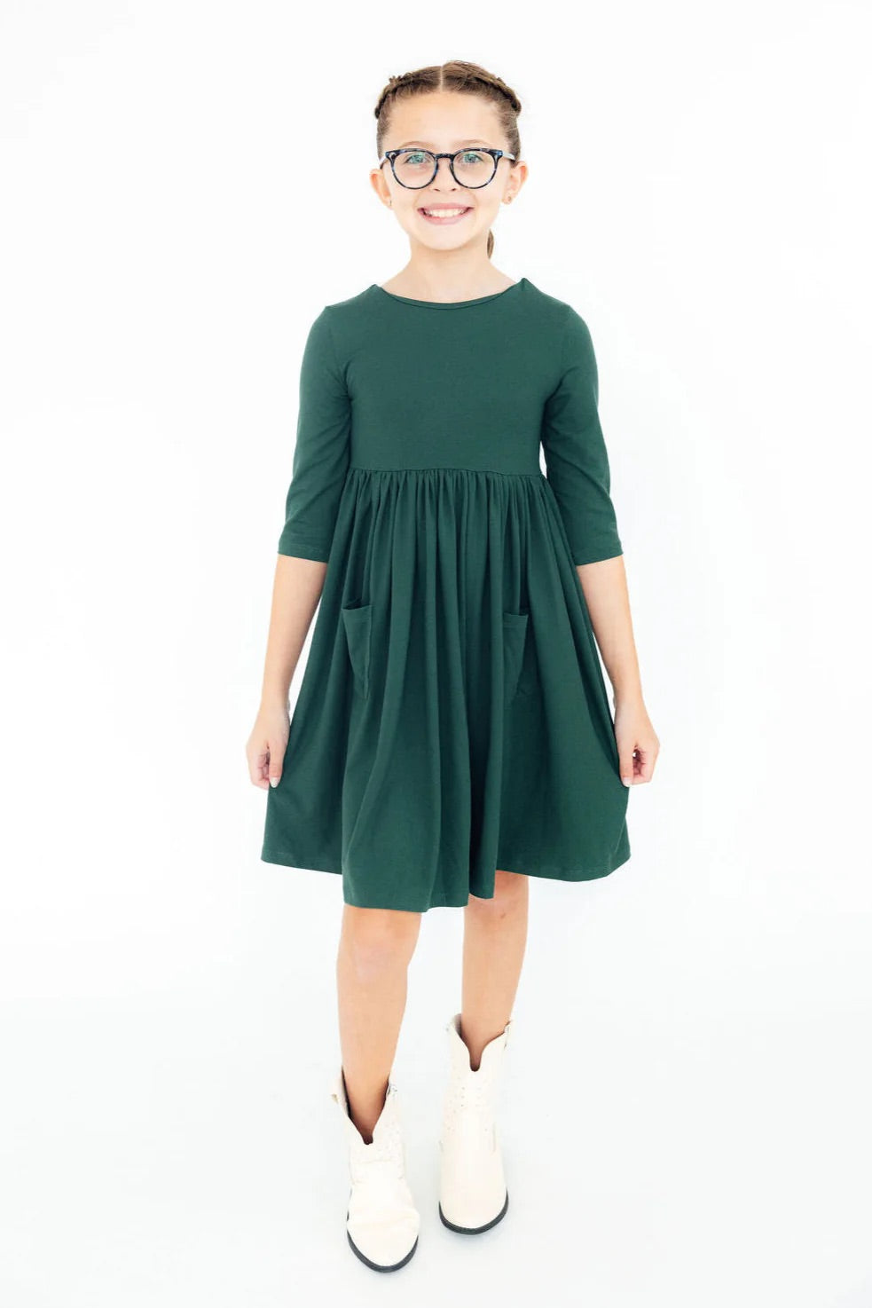 Spruce Pocket Twirl Dress