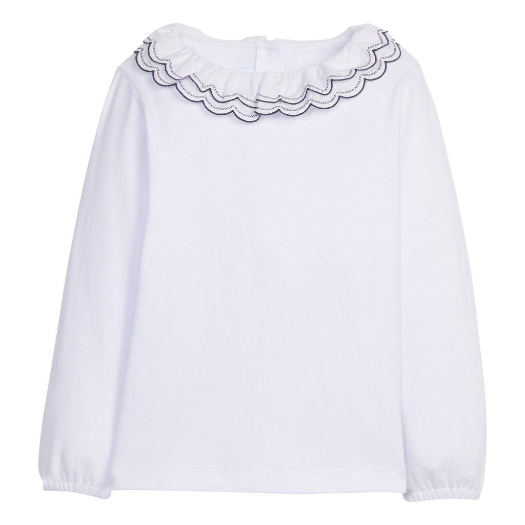 Double London Blouse Navy Trim