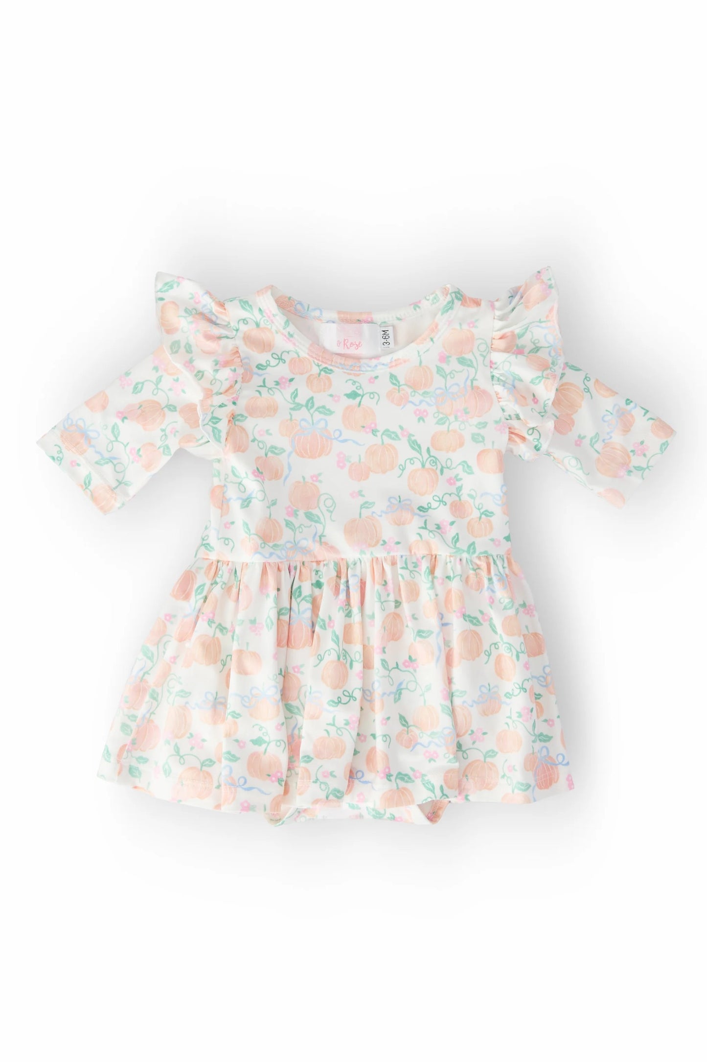 Pretty Pumpkins Twirl Flutter Bodysuit