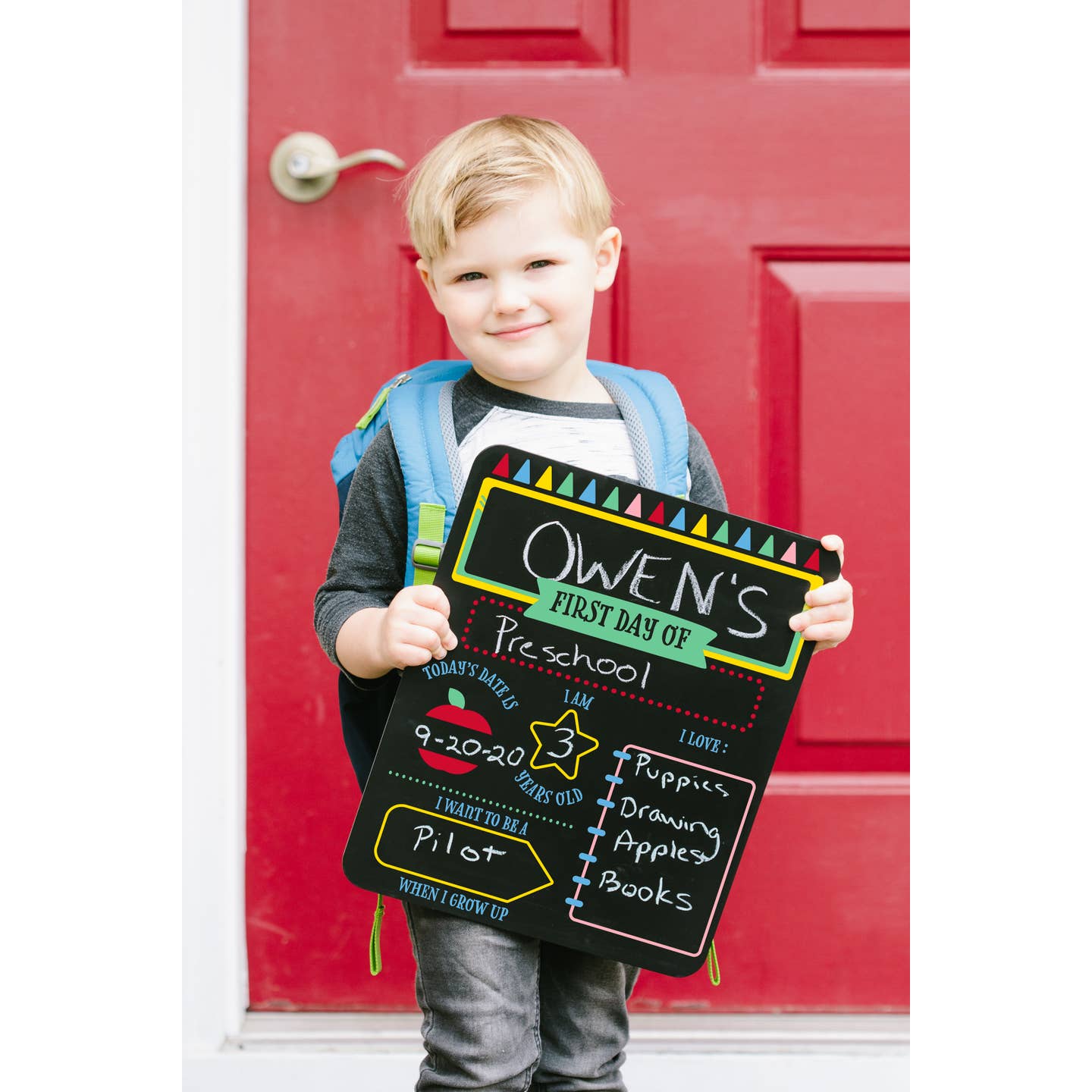 First & Last Day of School Chalkboard