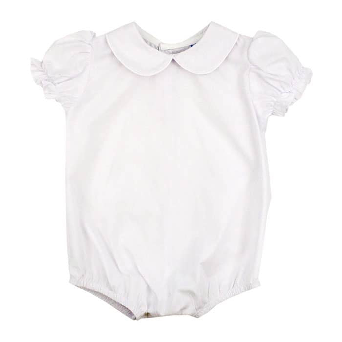 White Knit Baby Girls Onesie