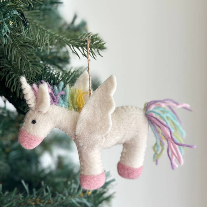 Unicorn Felt Ornament