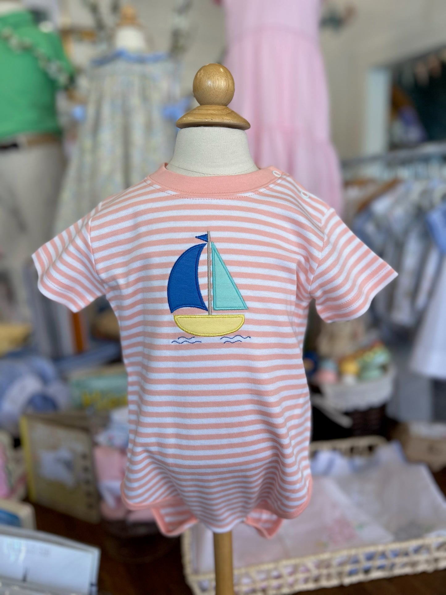 Sailboat Peach Boys Bubble