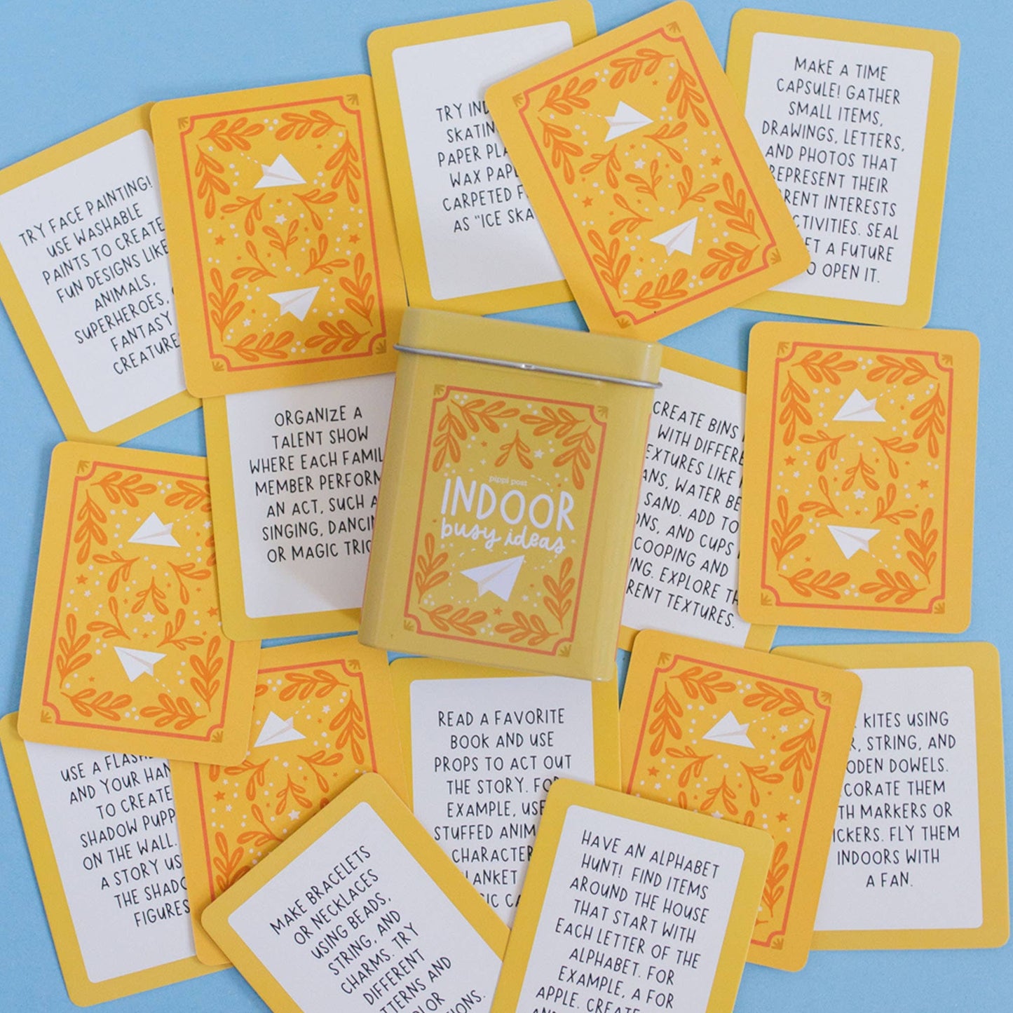 Indoor Busy Ideas Cards Deck of Cards/Storage Tin