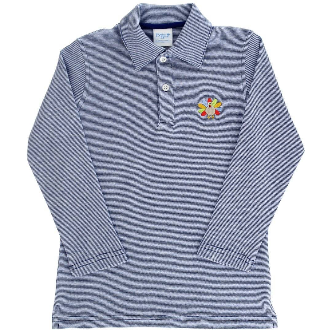 Turkey Embroidered Long Sleeve Polo