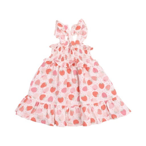 Strawberry Bliss Muslin Dress