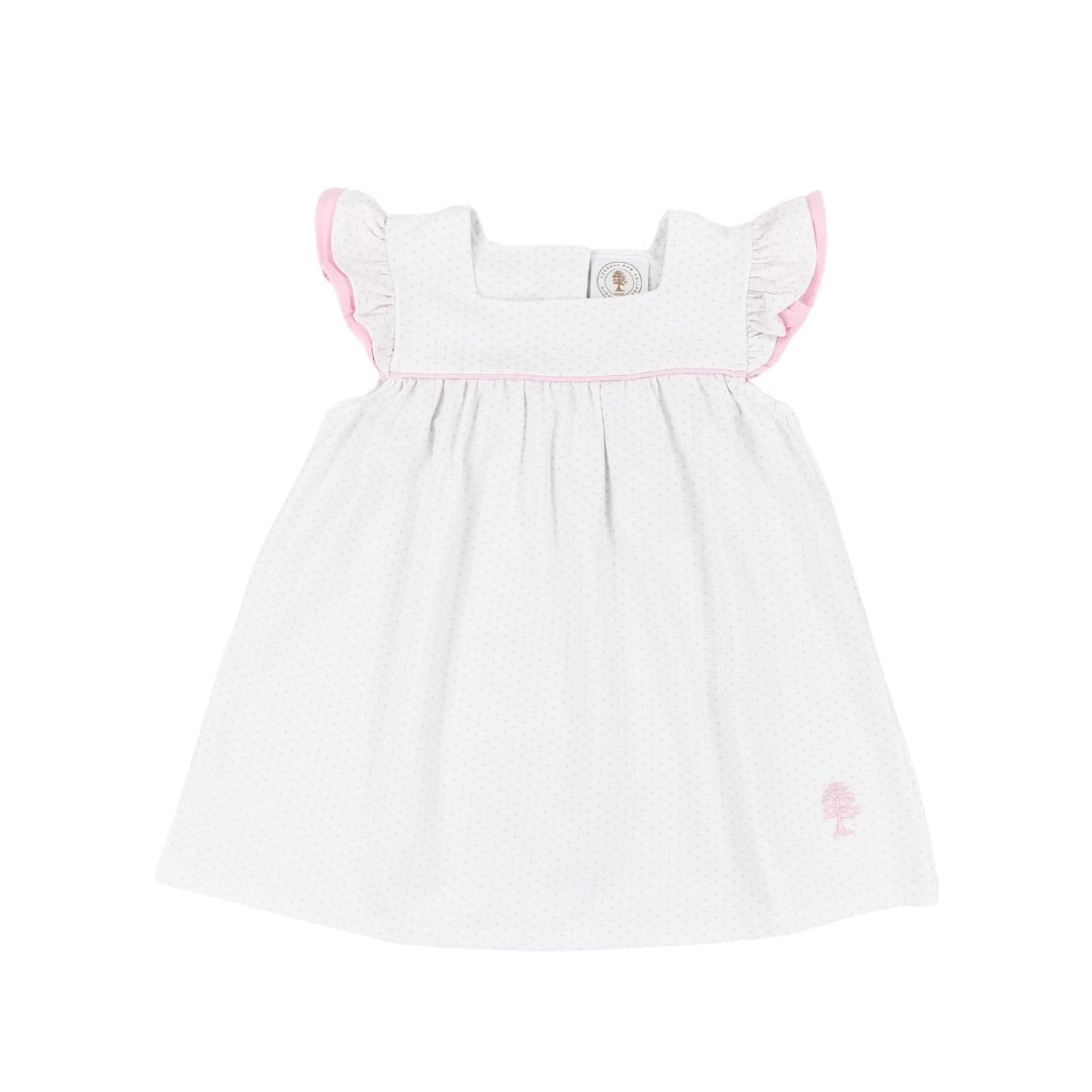 Pink Dot Flutter Dress