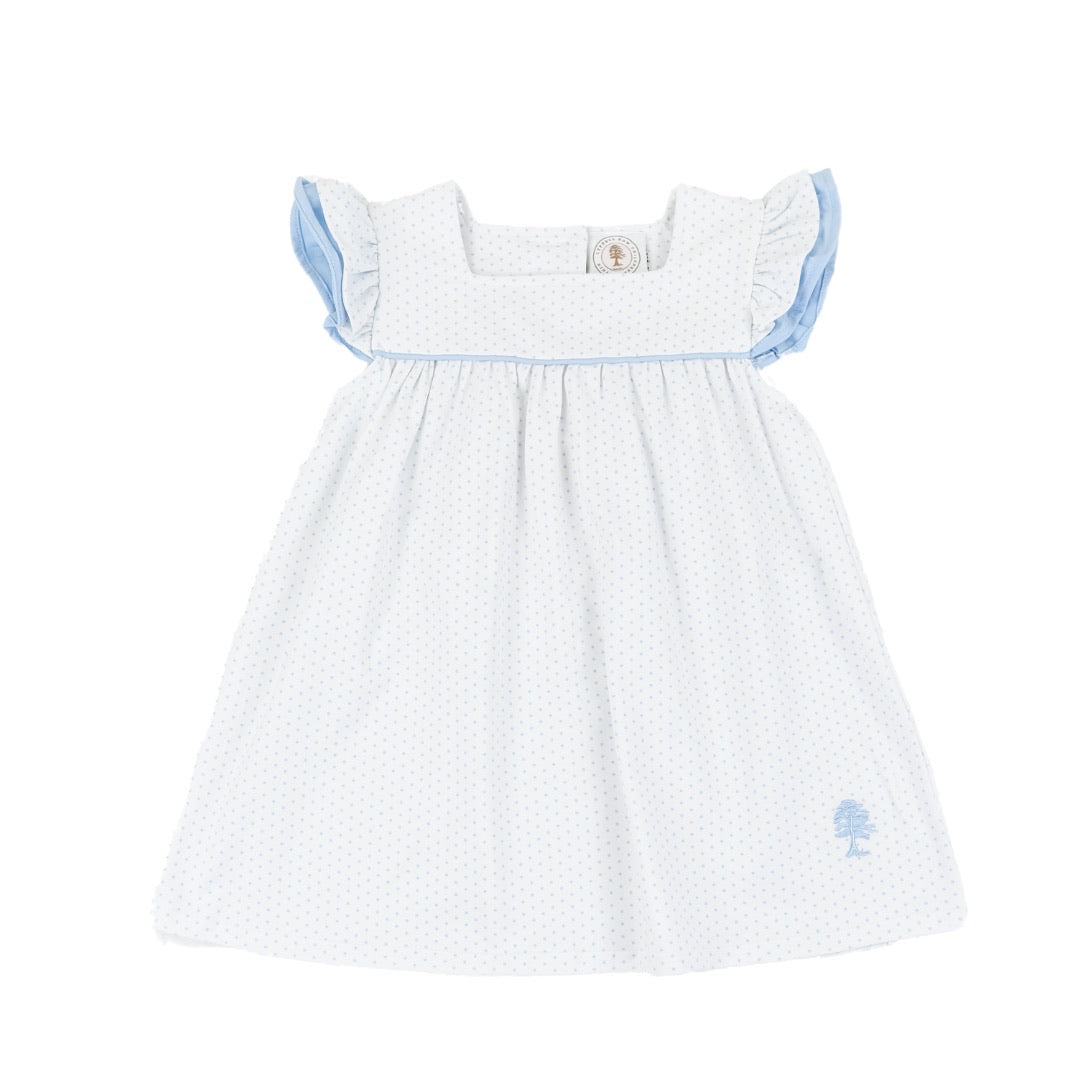 Blue Dot Flutter Dress