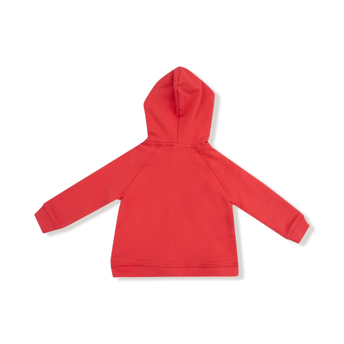 French Terry Varsity Hoodie - Red