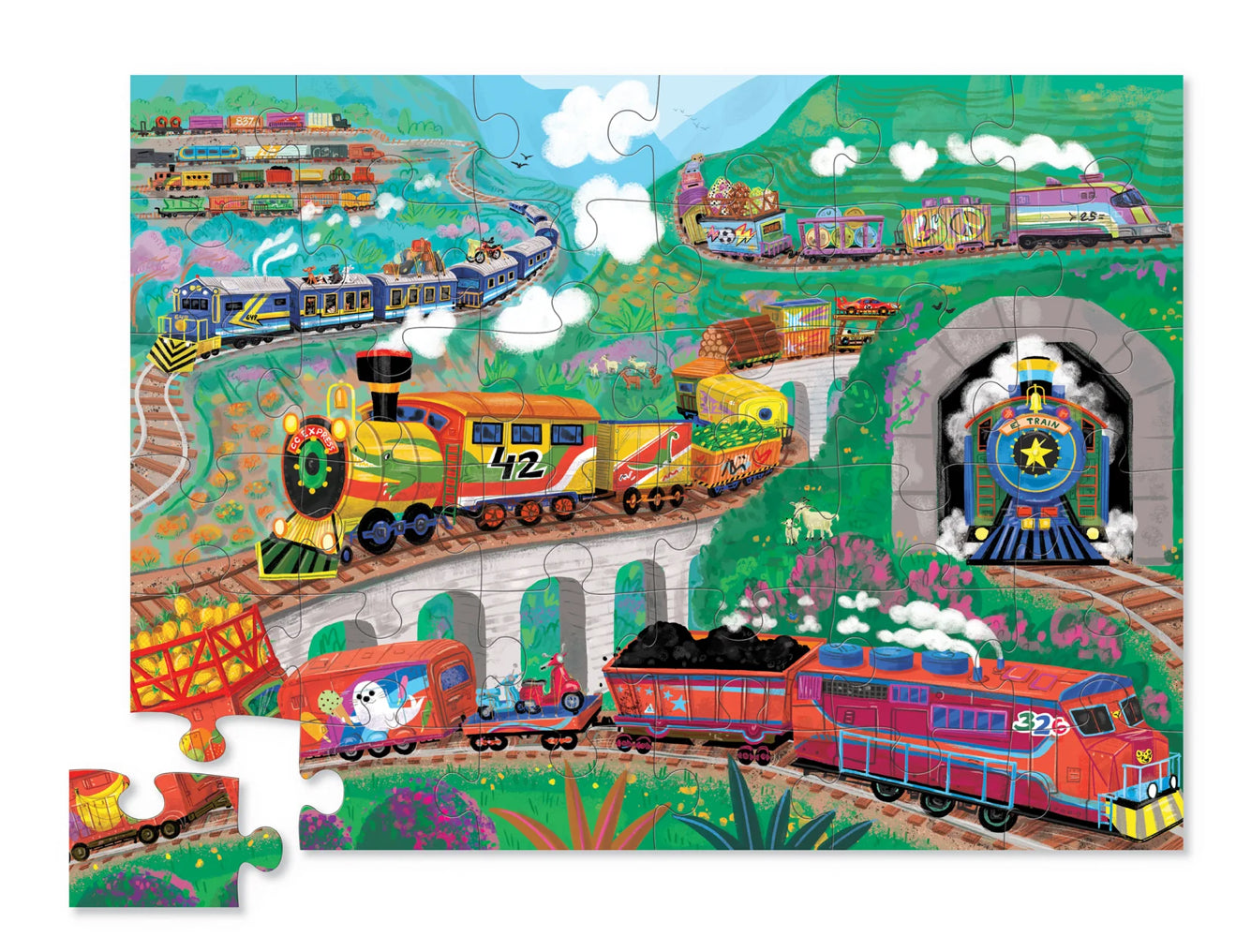 All Aboard! Train Puzzle 36pc