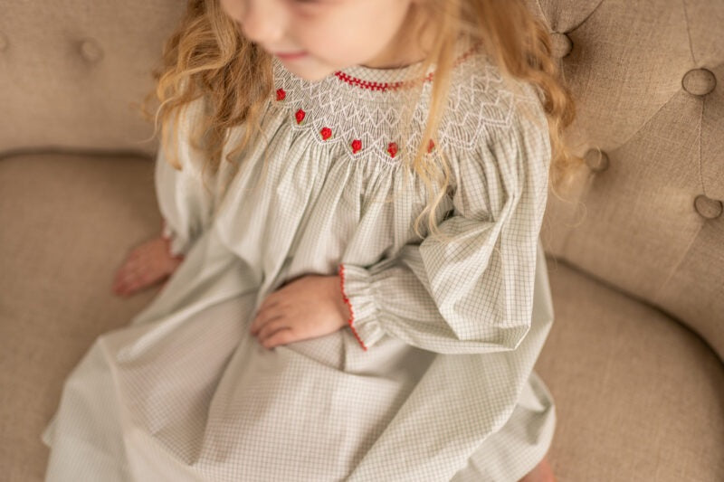 Deck the Halls Smocked Bishop Dress
