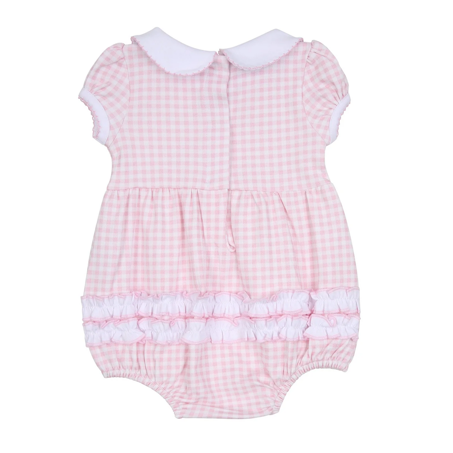 Mini Checks Collared Pink Bubble