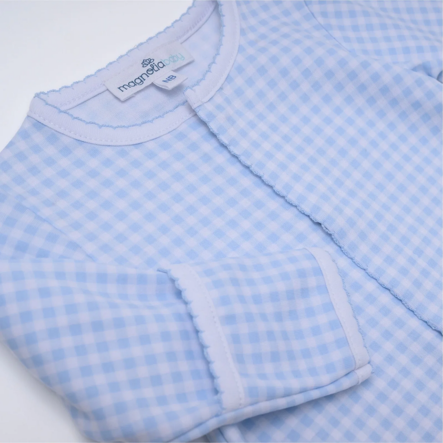 Mini Checks Boy’s Blue Footie