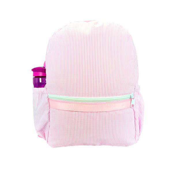 Medium Seersucker Backpack w/ Pockets