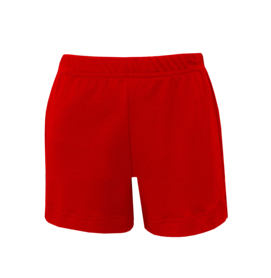 Boys Red Knit Shorts