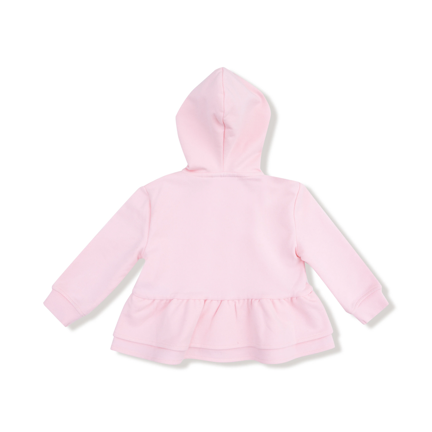 French Terry Peplum Hoodie - Pink