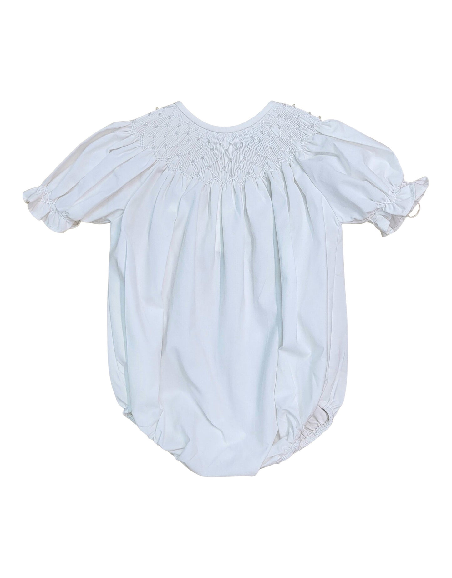 Catherine White Bubble Pearl Smocking