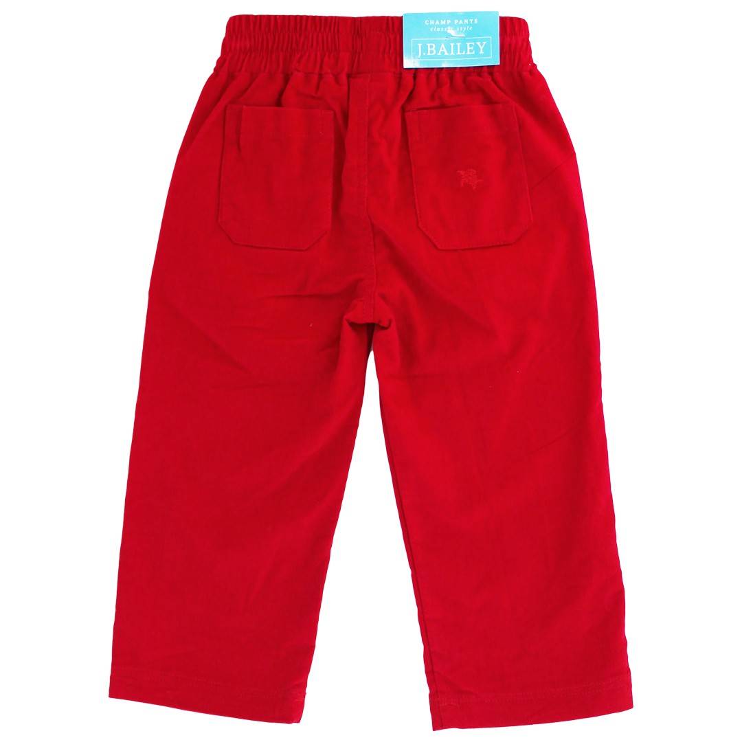 Red Pull On Cord Pant