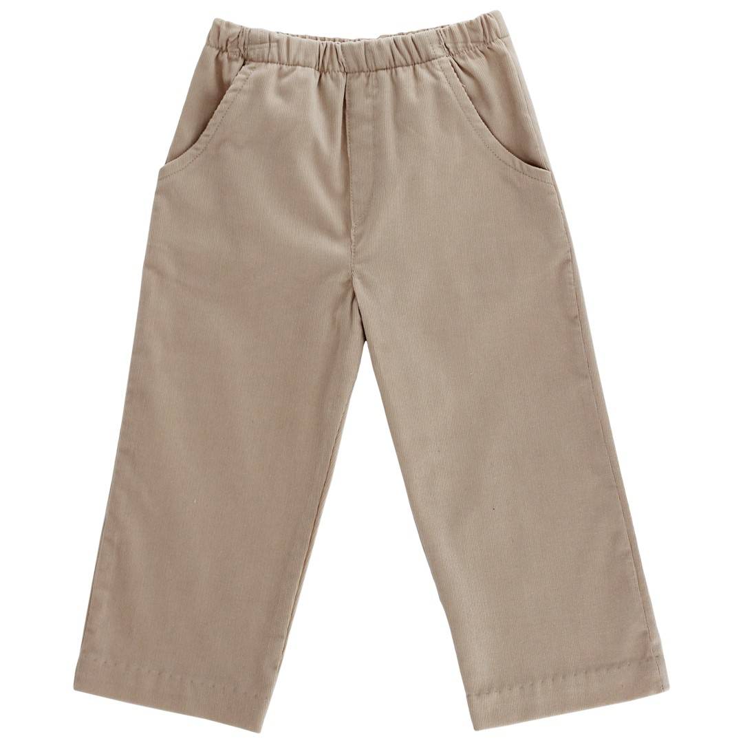 Khaki Pull On Cord Pant