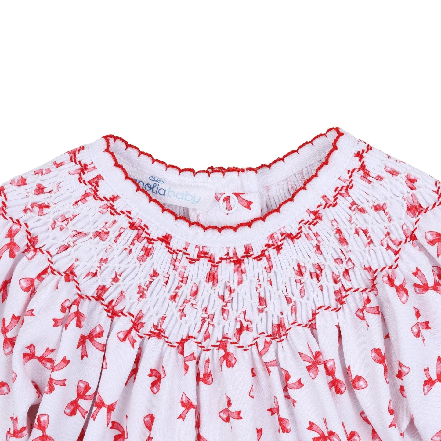 Scarlett Bows Smocked Footie