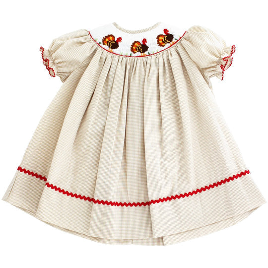 Smocked Turkey Bishop Dress