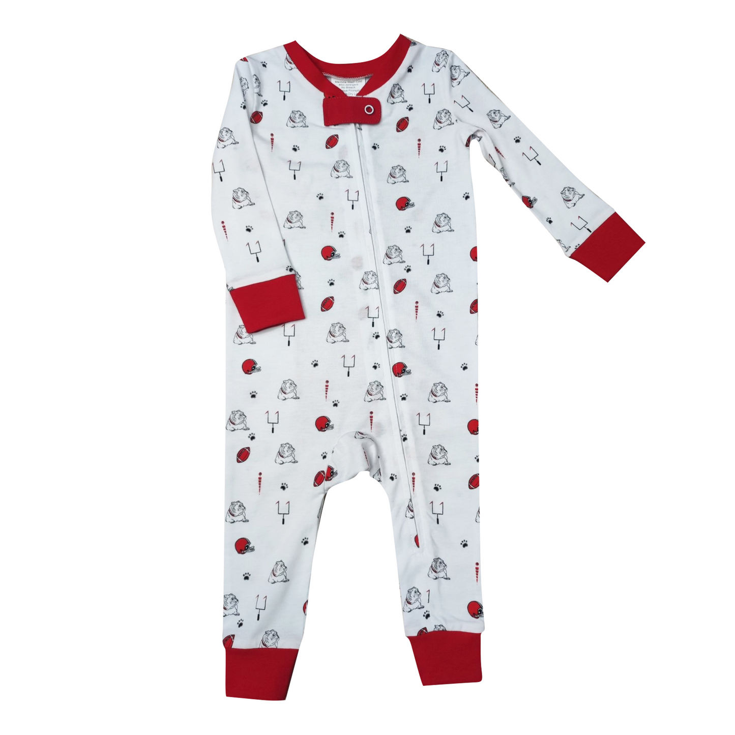 Bulldog Unisex Zipper Playsuit/Pajama