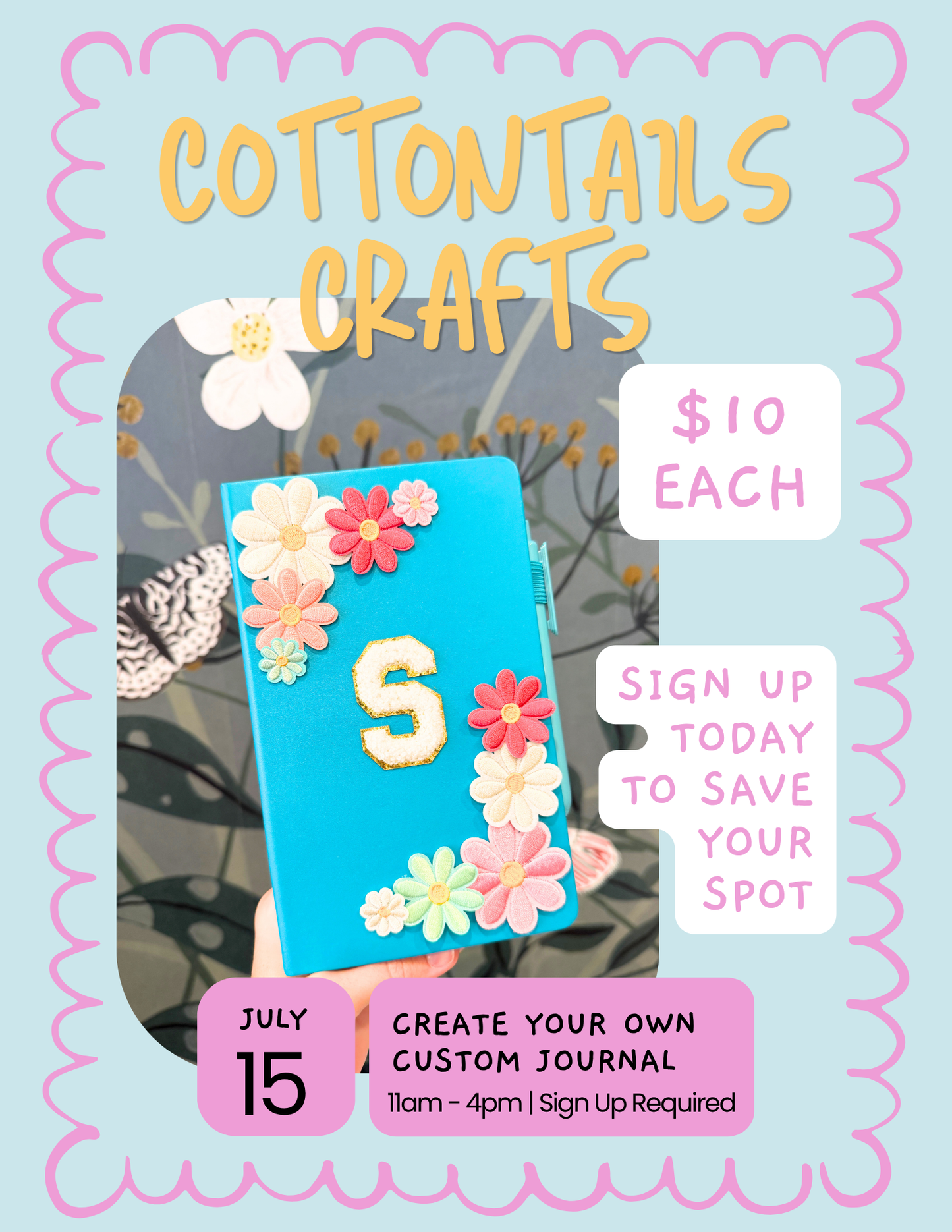 Cottontails Craft - Custom Journals (July 15th)