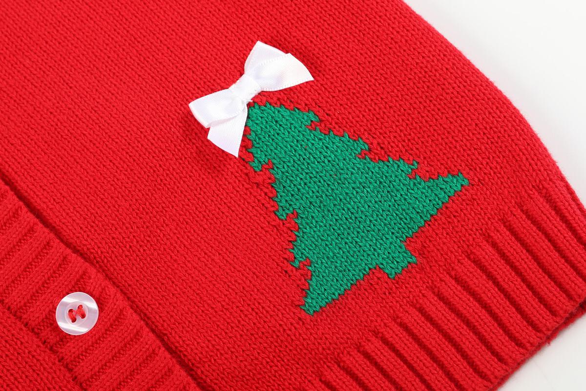 Red Christmas Tree Cardigan