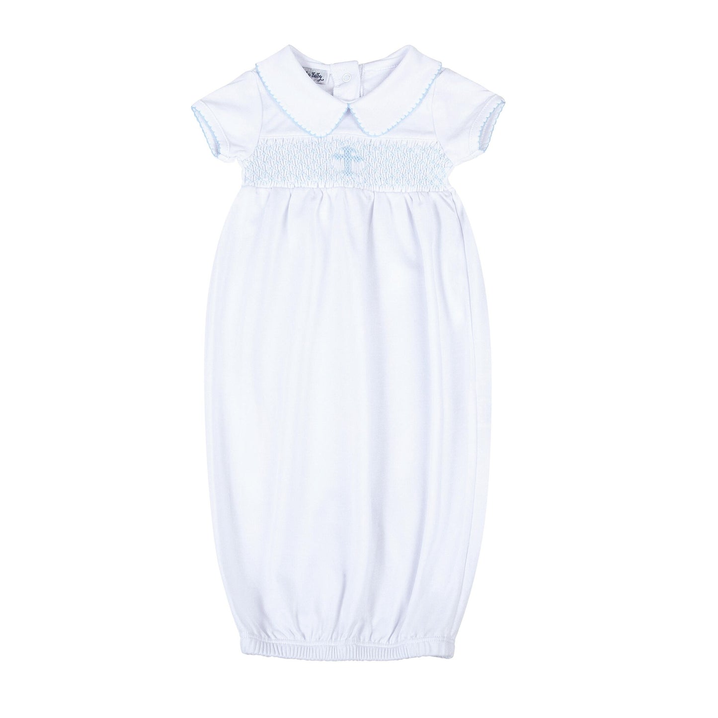 Blue Smocked Blessed Gown