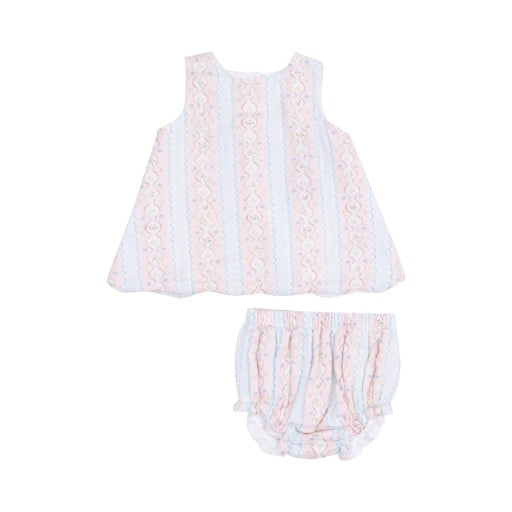Ogee Floral Floral Scallop Back Bloomer Set