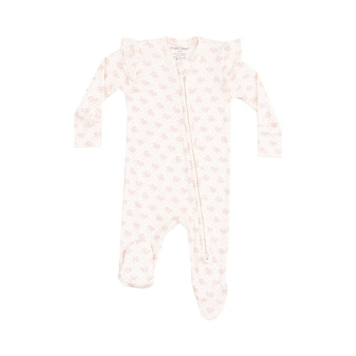 Vintage Mini Bow Two-Way Zipper Footie
