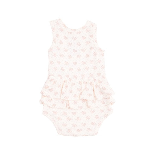 Vintage Mini Bows Ruffle Tank Bubble