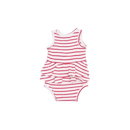 Vintage Red Ruffle Tank Bubble