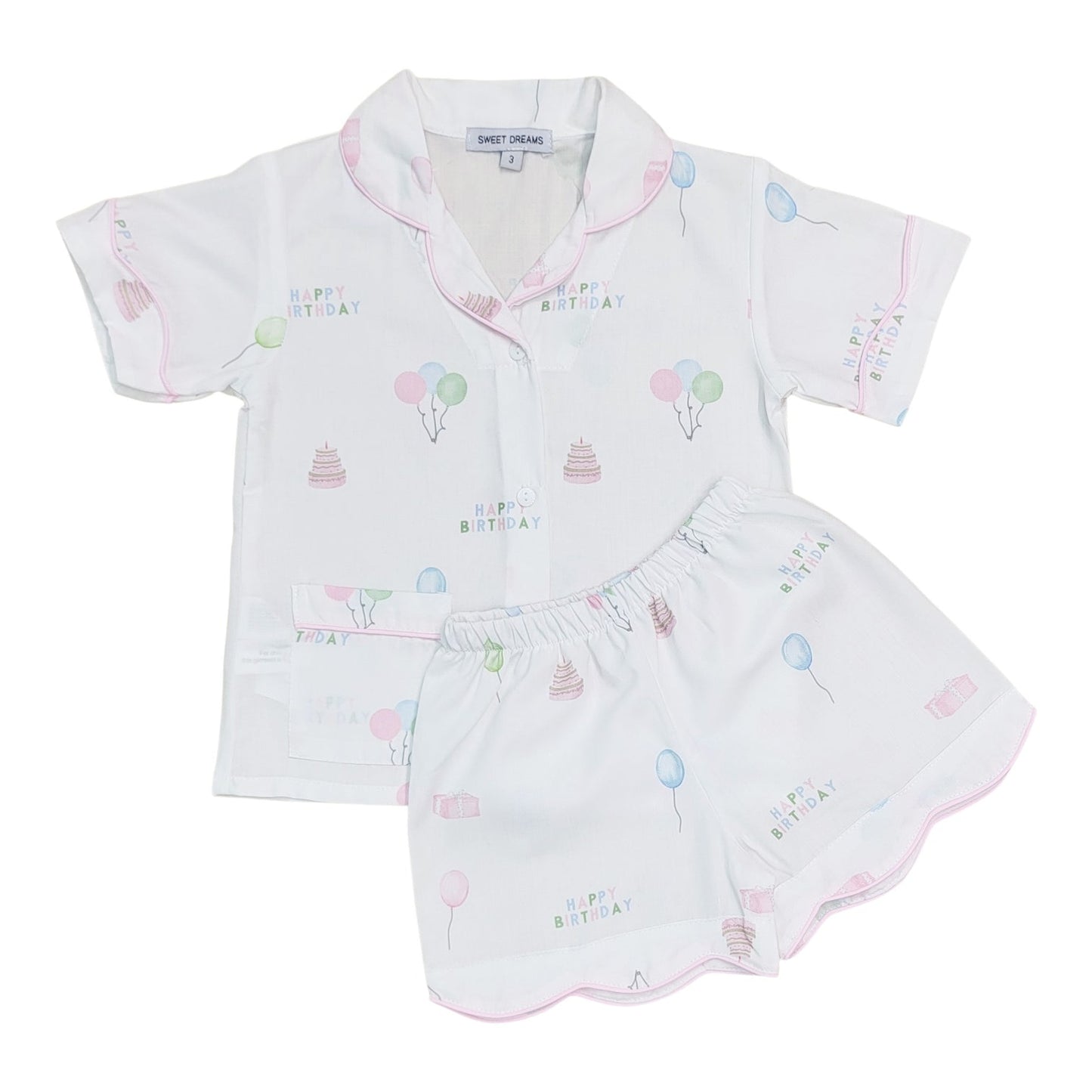 Happy Birthday Girls Pajama Set