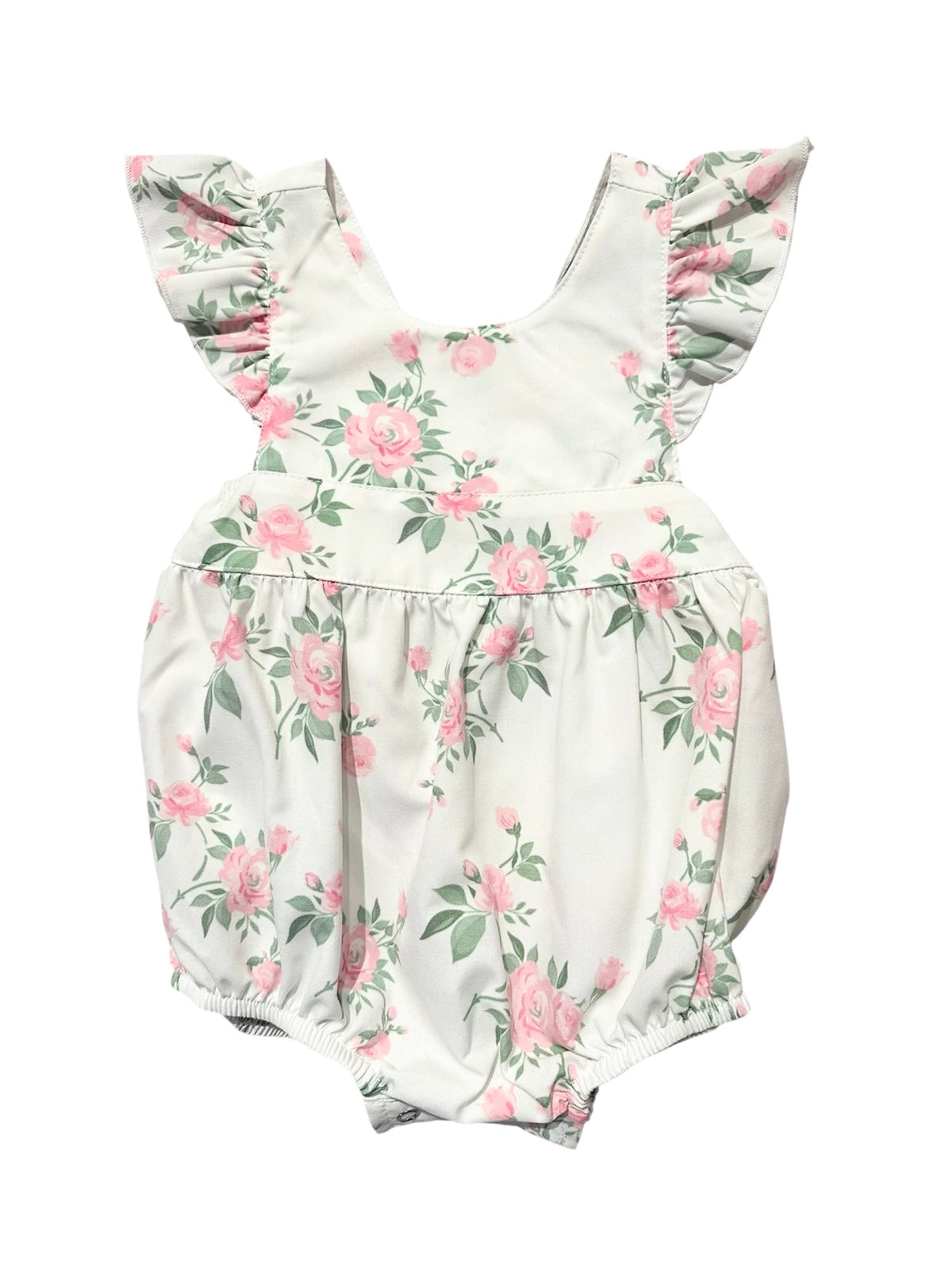 Rose Print Bow Back Bubble