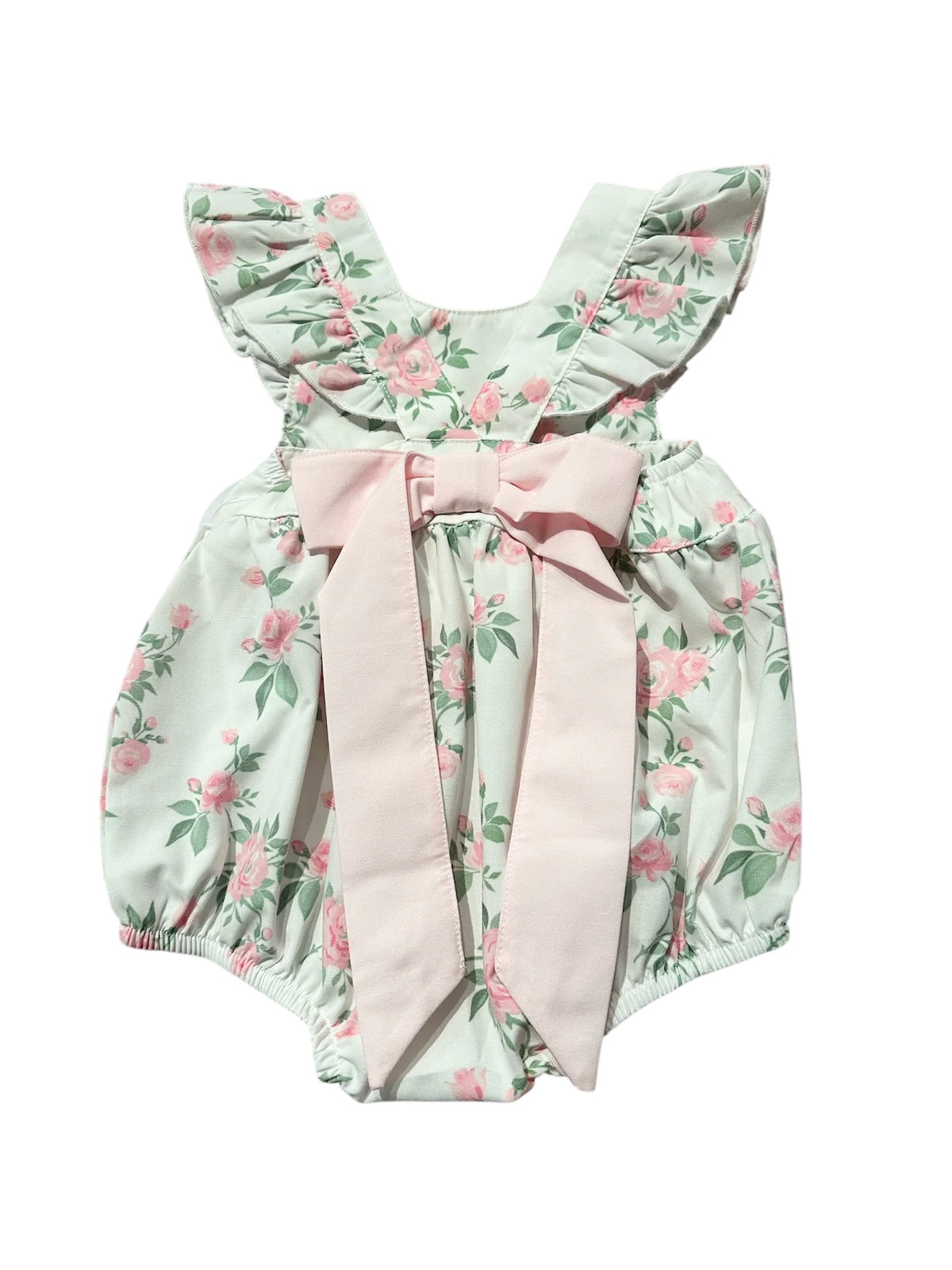 Rose Print Bow Back Bubble
