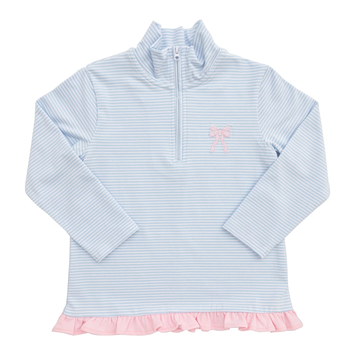 Bow Ruffle 1/4 Zip Pullover